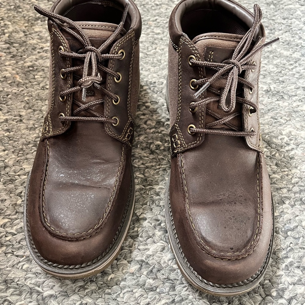 Men's Clarks Waterproof Brown Leather Boots